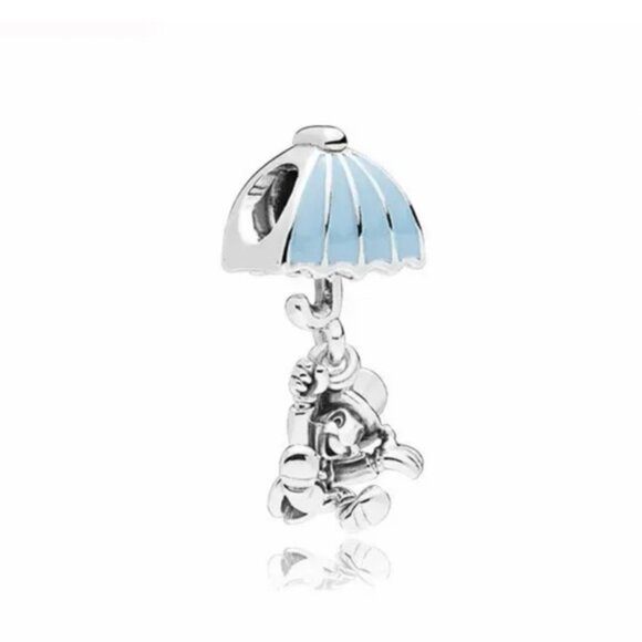 Brand New Retired PANDORA x Disney Jiminy Cricket and Umbrella Dangle Charm - Picture 1 of 16